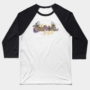 Eccentric Word Art Baseball T-Shirt